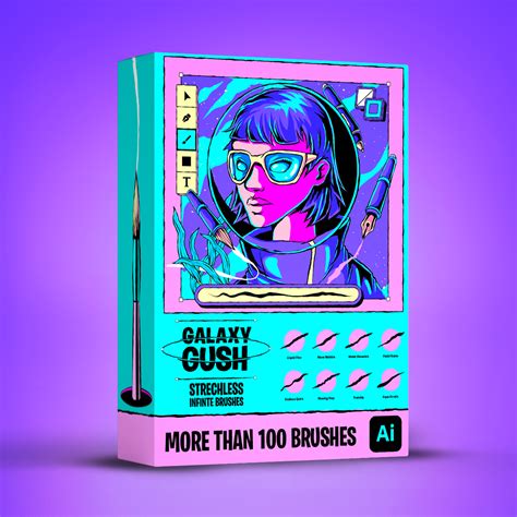 Galaxy Gush Brush Collection For Adobe Illustrator By Fernando Nunes