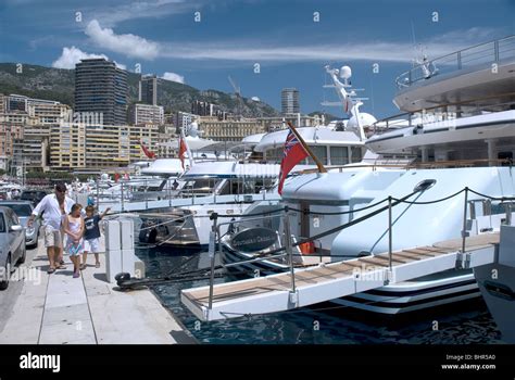 Luxury yachts moored in Monte Carlo, Monaco Stock Photo - Alamy