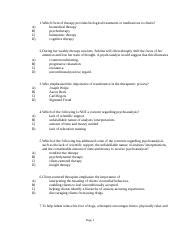 TB1 Module 53 Web Quiz 2 Rtf A B C D 1 Which Form Of Therapy