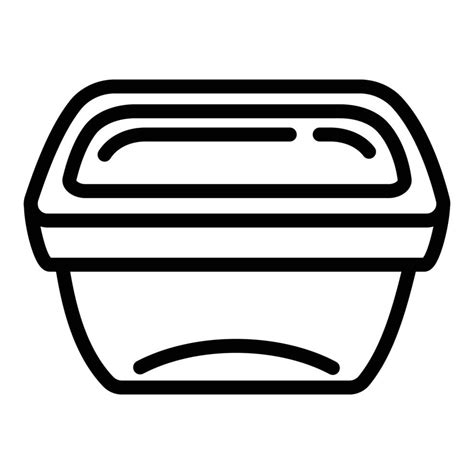 Plastic Lunch Box Icon Outline Style 14186885 Vector Art At Vecteezy