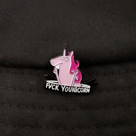 Unicorn Pin Fuck Younicorn Enamel Pin Etsy