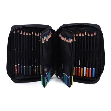 Sonew Crayons À Croquis 72 couleurs crayons d art crayons sac en nylon