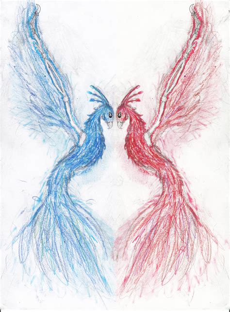 Two Phoenixes by PanicManic1 on deviantART