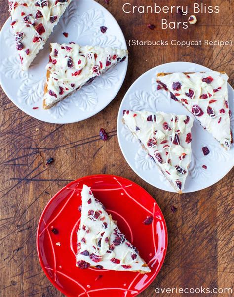 Cranberry Bliss Bars Recipe Starbucks Copycat Averie Cooks