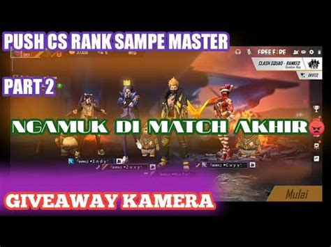 PUSH CS RANK FREE FIRE SAMPE MASTER PART 2 YouTube