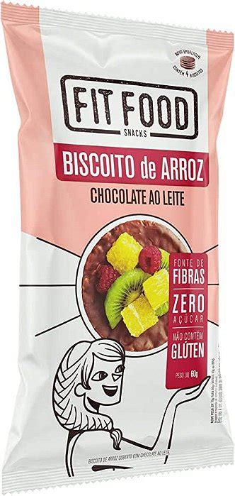 Biscoito De Arroz Chocolate Ao Leite Fitfood G Cajusul Emp Rio