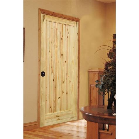 Krosswood Doors In X In Panel Knotty Pine Right Hand Single