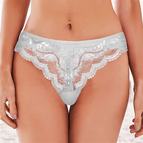 Ywdj Womens Underwear Thongs Cute Lace Lightweight No Show Sexy Lace