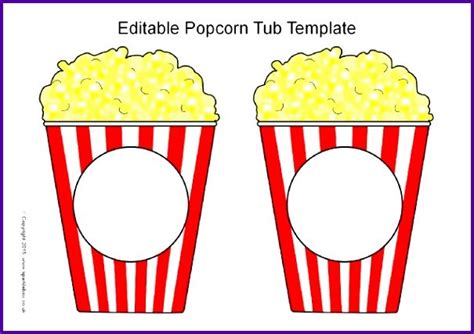 Popcorn Words Template