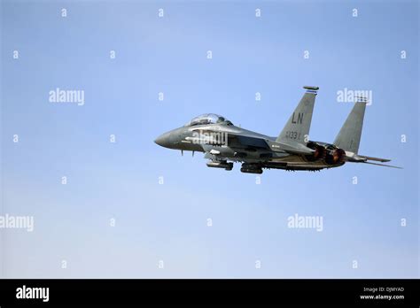 An F E Strike Eagle Soars Above Uvda Air Force Base Israel During