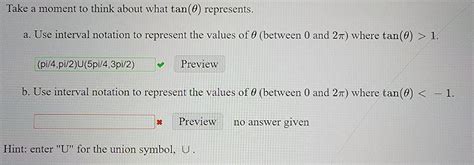 Solved Take a moment to think about what tan(0) represents. | Chegg.com