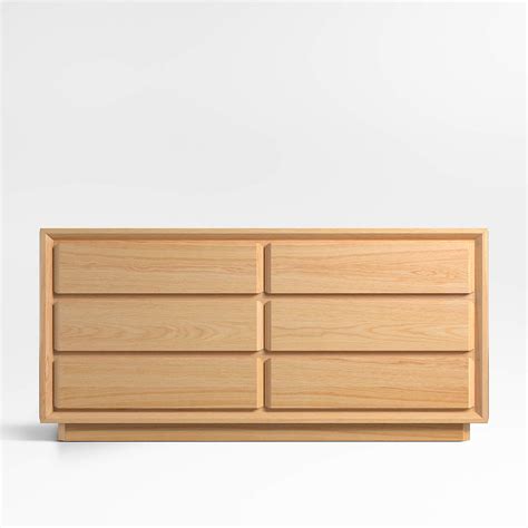 Gather Natural Oak Wood 6-Drawer Dresser | Crate & Barrel Canada