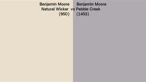 Benjamin Moore Natural Wicker Vs Pebble Creek Side By Side Comparison