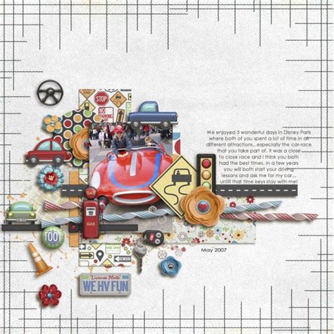 Digital Scrapbook Kit License To Drive Kristin Aagard Digital