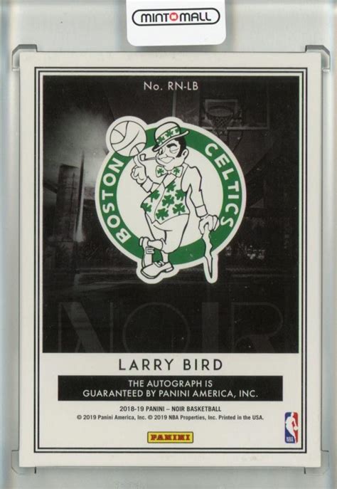 ミントモール MINT 池袋店 2018 19 Panini Noir Larry Bird Reigning Nights