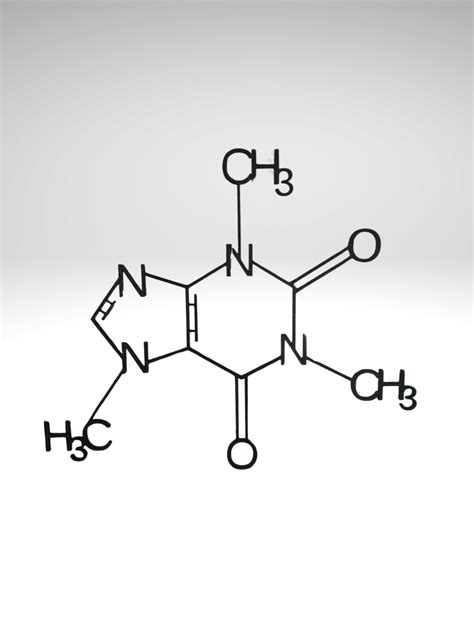 Caffeine Molecule Structure Coffee By Nijsdesigns Makerworld