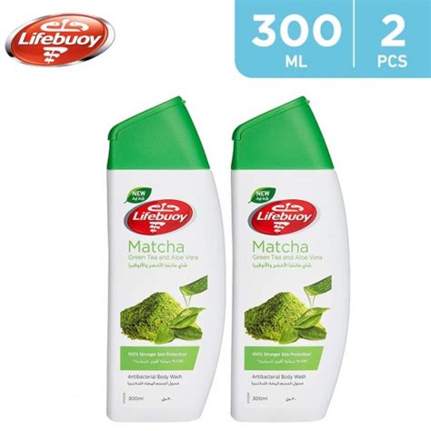 Buy Lifebuoy Matcha Green Tea Aloe vera Shower Gel 2 x 300 ml توصيل