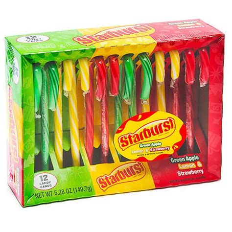 Starburst Candy Canes: 12-Piece Box – Candy Warehouse