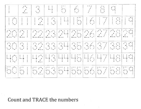 1 50 Number Charts To Print Activity Shelter Tracing Worksheets