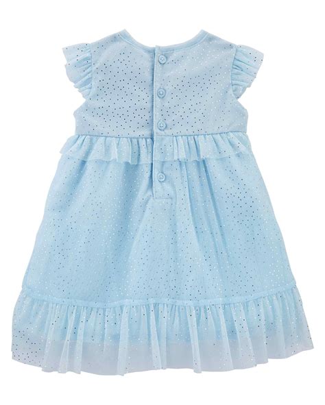 Riachuelo Kit Vestido Evasê Calcinha Carters Azul