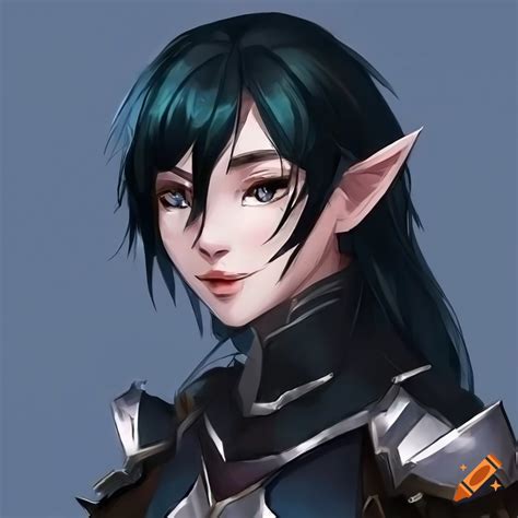 Detailed Concept Art Of A Confident Female Elf On Craiyon