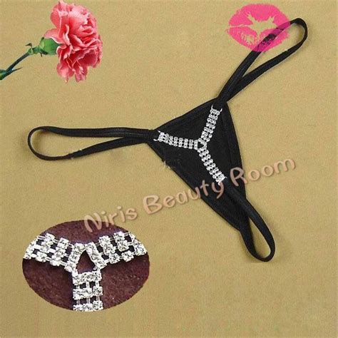 Rhinestone Panties Briefs Lingerie Underwear Women S Micro Thong Panties Sexy Aliexpress