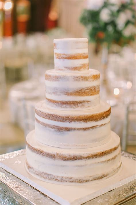 Simple Four Tier Naked Cake