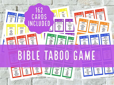 Bible Taboo Game Forbidden Word Game Bible Game Christian Game Church