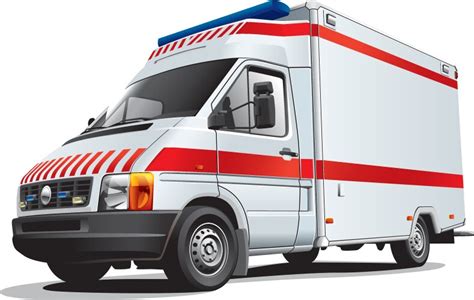 Ambulance car cartoon isolated on white background