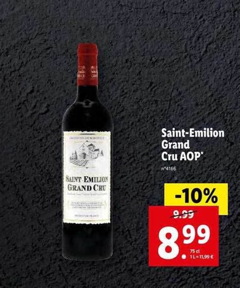 Promo Saint émilion grand cru aop chez Lidl