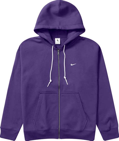 Nike Field Purple 'Solo Swoosh' Zip Hoodie | INC STYLE