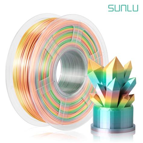 PLA SUNLU SHINY SILK RAINBOW 1 75mm 1KG CONSOMMABLES Nozzler