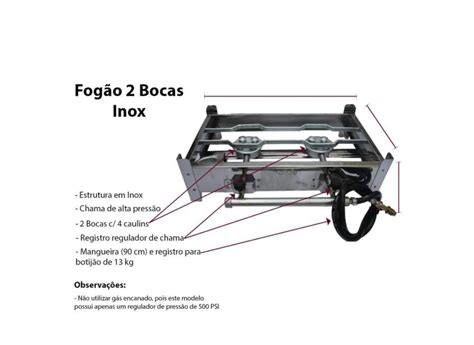 Fog O Fogareiro Industrial Camping Caminh O Bocas Inox O Melhor