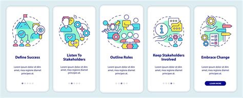 Effective Stakeholder Management Onboarding Mobile App Screen