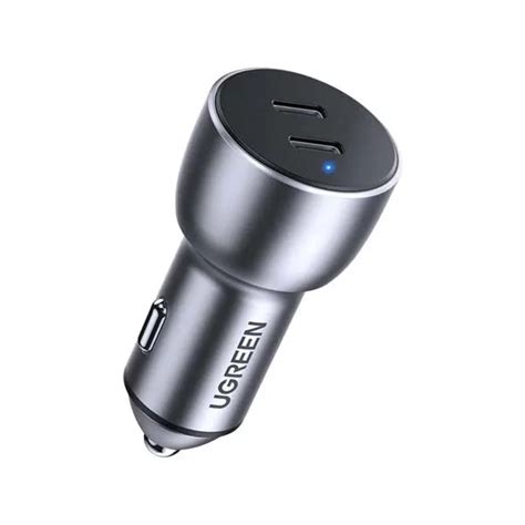 UGREEN 50W Car Charger Adapter Fast Charging Dual USB-C Car Charger ...