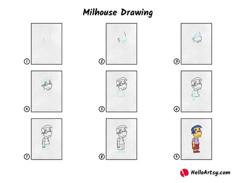 Milhouse Drawing Helloartsy