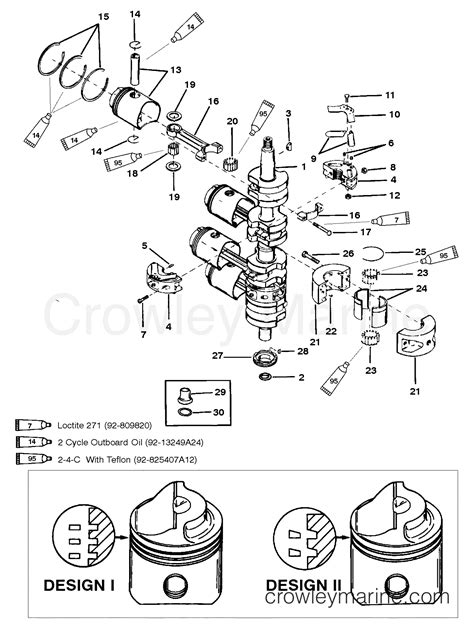 Crankshaft Pistons And Connecting Rods Outboard Elhpto