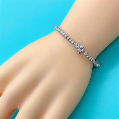 Tiffany And Co Victoria Diamond Tennis Bracelets In Platinum Tcw