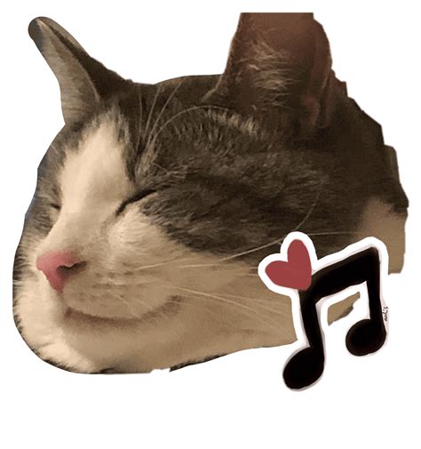 Download Contented Cat Music Love Stickerpng