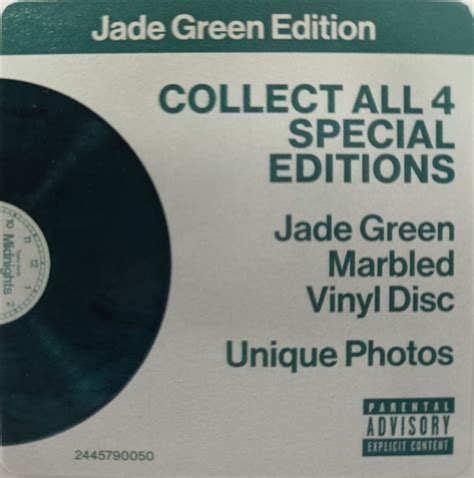 Vinilo Taylor Swift Midnights Jade Green Vinyl 1lp Plaza Musica