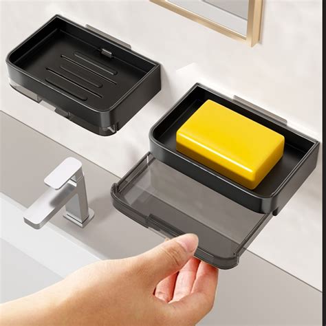 Yun Jie Ya No Drill Soap Storage Rack No Punch Bathroom Soap Holder