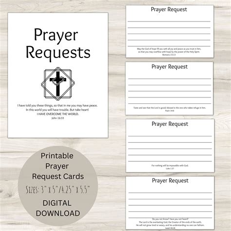 Prayer Request Cards and Sign | Christian Printable | Church Prayer Requests | Study Group Cards ...