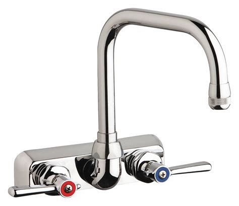 Chicago Faucets Gpm Flow Rate Hot And Cold Water Washboard Sink Faucet Gn W W Db Ae