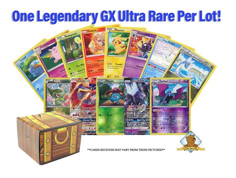 Buy 100 Pokemon Cards With 2 Legendary GX Ultra Rares 3 Reverse Foils