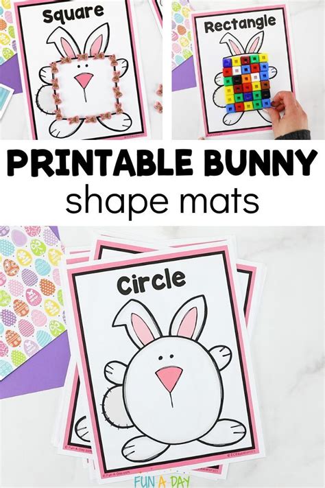 Free Printable Bunny Shape Mats for Easter and Spring - Fun-A-Day ...