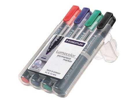 STAEDTLER LUMOCOLOR 352 Pack De 4 Marqueurs Permanents Pointe Fine