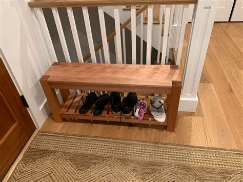 Entryway Bench, Shoe Storage Bench, Bench, Entry Bench, Mahogany - Etsy