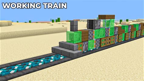 Minecraft How To Build A Working Train In Minecraft Bedrock