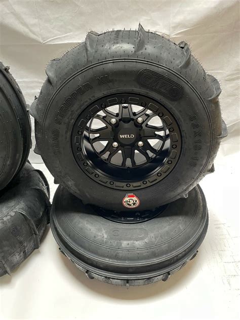 GMZ Sand Stripper 32 Weld Raptor Dune Paddle Tires Front Rear RZR XP