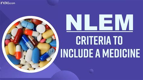 National List Of Essential Medicines These Are Criteria To